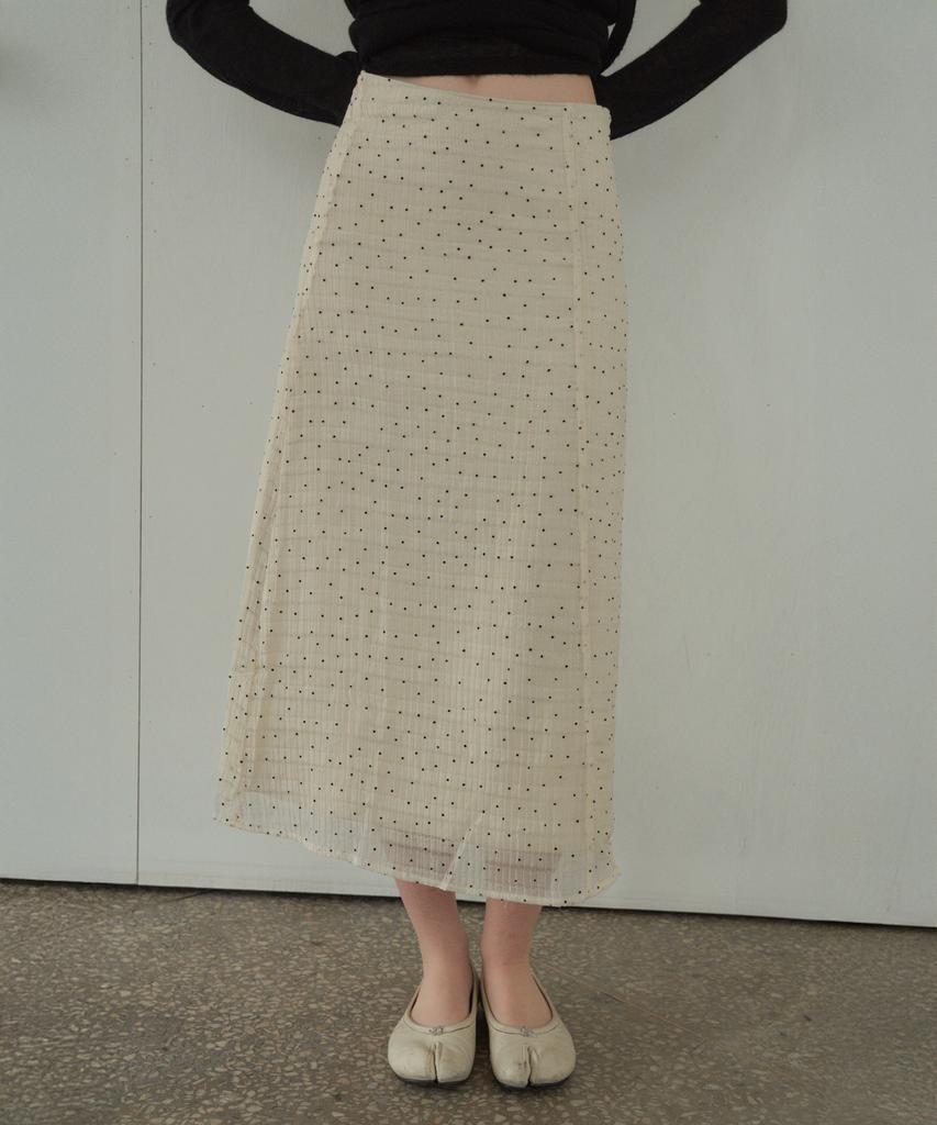 Cita Dot See-Through Layered Skirt_Cts609(Cream)