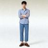 Uniqlo Однотонные зауженные укороченные свободные джинсы женские низ 478995-65