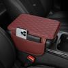 1pc Premium PU Leather Car Armrest Pad with Handy Storage Bag - Elevated Comfort, Universal Fit, Ideal for All Seasons, Enhances Car Interior