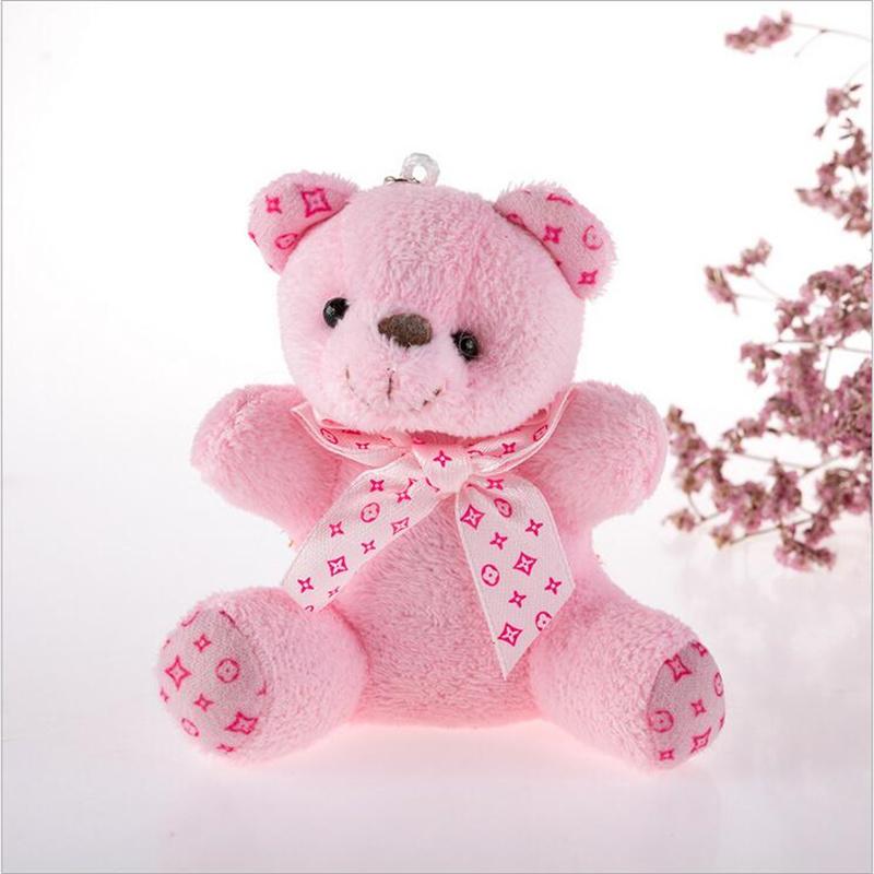 10 см бант вязаный медведь плюшевые игрушки мягкая игрушка подвеска рождественские подарки для детей