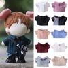 Accessories Cotton Stuffed Idol Doll Clothes Solid Color Blouse 20CM Doll Shirt Stripes Lattice