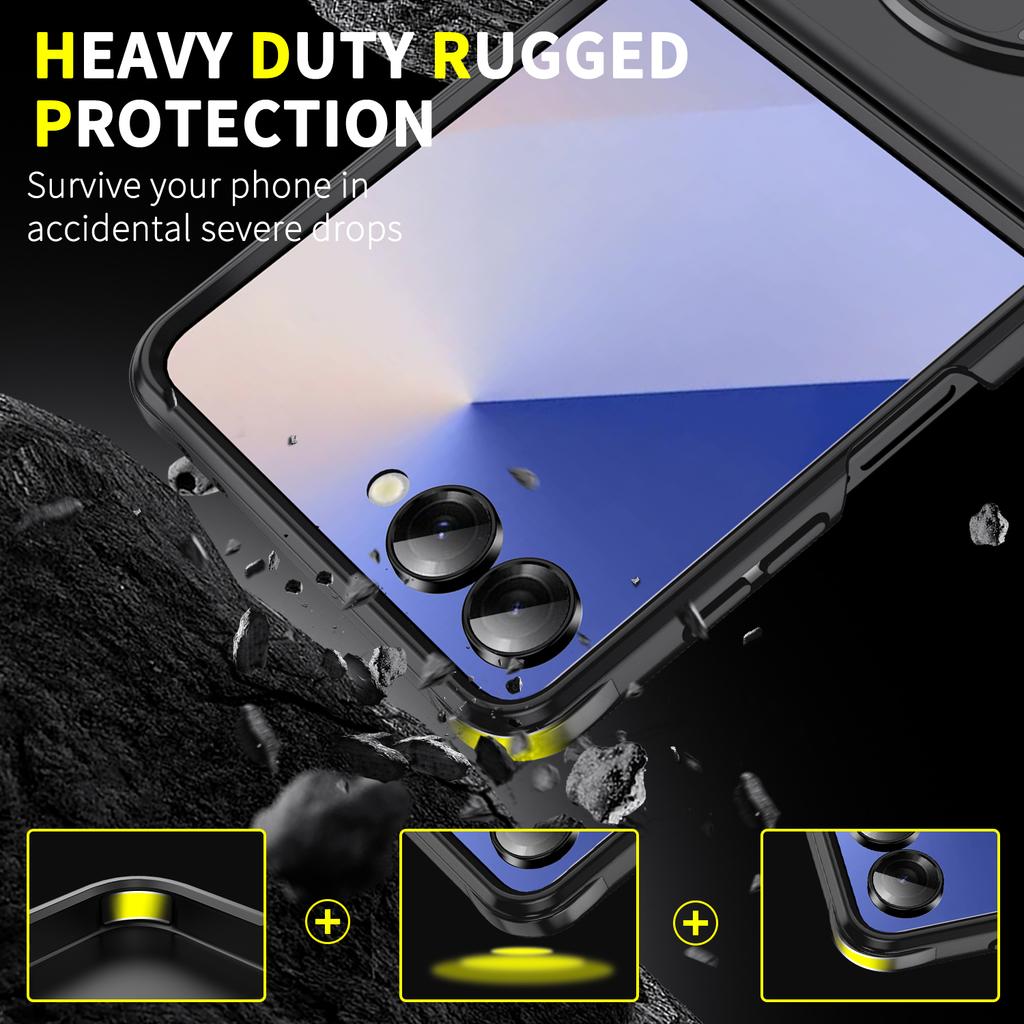 Anti-Shock Fall Protective Hard Fashion Stand Accessories Case for Samsung Galaxy Z Flip7 5G Flip6 Flip 7 6 Zflip7