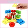Wooden Blocks Geometry Set For Kids With Paint And Learning Features Puzzle