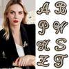Хрустальная брошь-буква от A до Z, 26 букв английского алфавита, женская брошь-пирсинг, корсаж, унисекс, украшение на воротник, декор для одежды и сумки, подарки