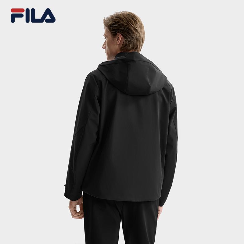 Fila Белая Повседневная Универсальная Эластичная Прочная Теплая Вязаная Куртка-двойка с капюшоном Мужские куртки F11M543704FBK