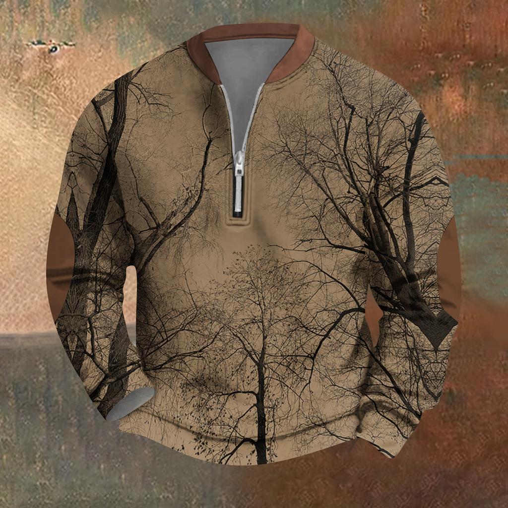 Men's Retro Casual Gradient Printed Sweatshirt