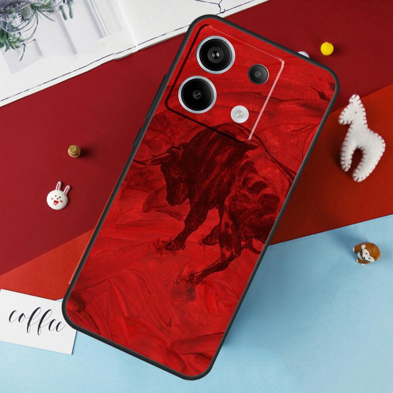 Чехол-Антистресс Бык Матадор Для Xiaomi Redmi Note 13 Pro 14 12 11 10 15 Pro Plus Redmi 10C 12C 13C 14C 15C 15 Чехол