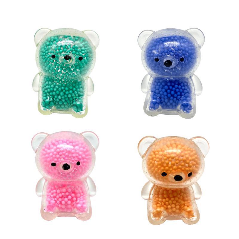 Игрушка для снятия стресса Gold Powder Bear – Squeeze Music Cute Vent Beads Ball
