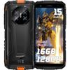 Telephone Portable Incassable DOOGEE Fire 3 Pro 16Go+128Go/2To 5,5" Smartphone Incassable Android15 8350mAh Dual SIM 4G/NFC Orange