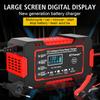 For Auto Moto Wet Dry Lead Acid AGM Gel Quick Charge Car Battery Charger LCD Display 12V 6A Power Pulse Repair Universal