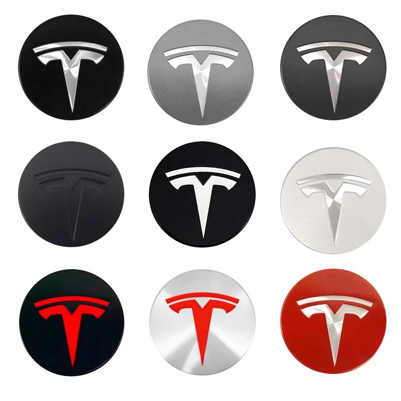 4pcs for Tesla Model 3 Model Y Badge Covers Hub Caps 4pcs 56mm Hub Center Caps for Tesla Model Y X S 2023 Auto Accessories Style