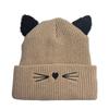 Wool Knitted Pullover Hat Warm Cold Hat Cute Cat Ears Beanies  Winter