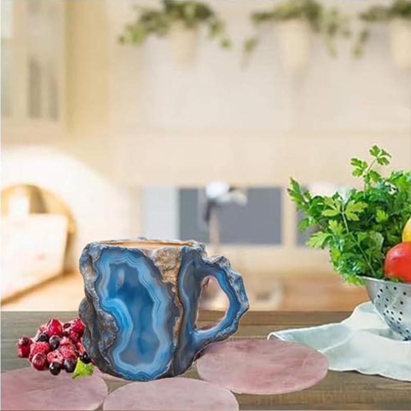 Роскошная кофейная кружка из минерального хрусталя, 8-цветная кружка из натурального оникса, новинка — кофейные чашки и кружки из минерального хрусталя, разноцветная кофейная кружка из агата