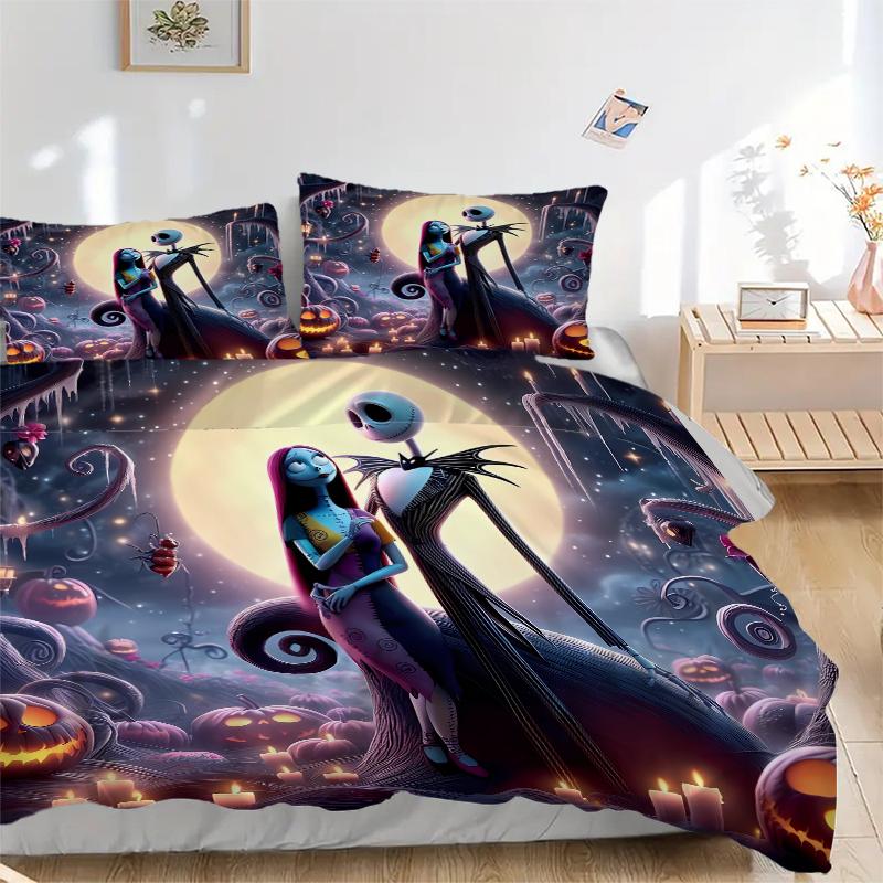3Pcs Nightmare Before Christmas Bedding Sets For All Sizes New 3D Printed Bed Cover Comforter Duvet Cover Pillowcase Bedroom Decoration