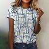 Summer Round Neck 3D Cute Cartoon Cat Pattern Print Top Fashionable Casual Short Sleeved Women's T-shirts