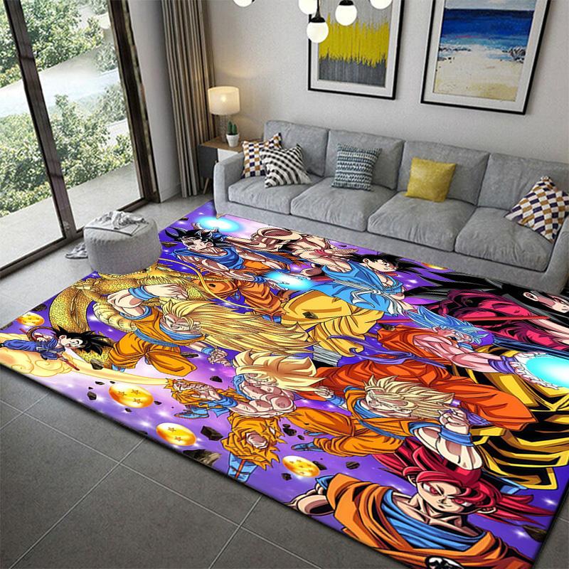 Dragon Ball Anime Style Bedroom Carpetanime soft washable cartoon floor carpet