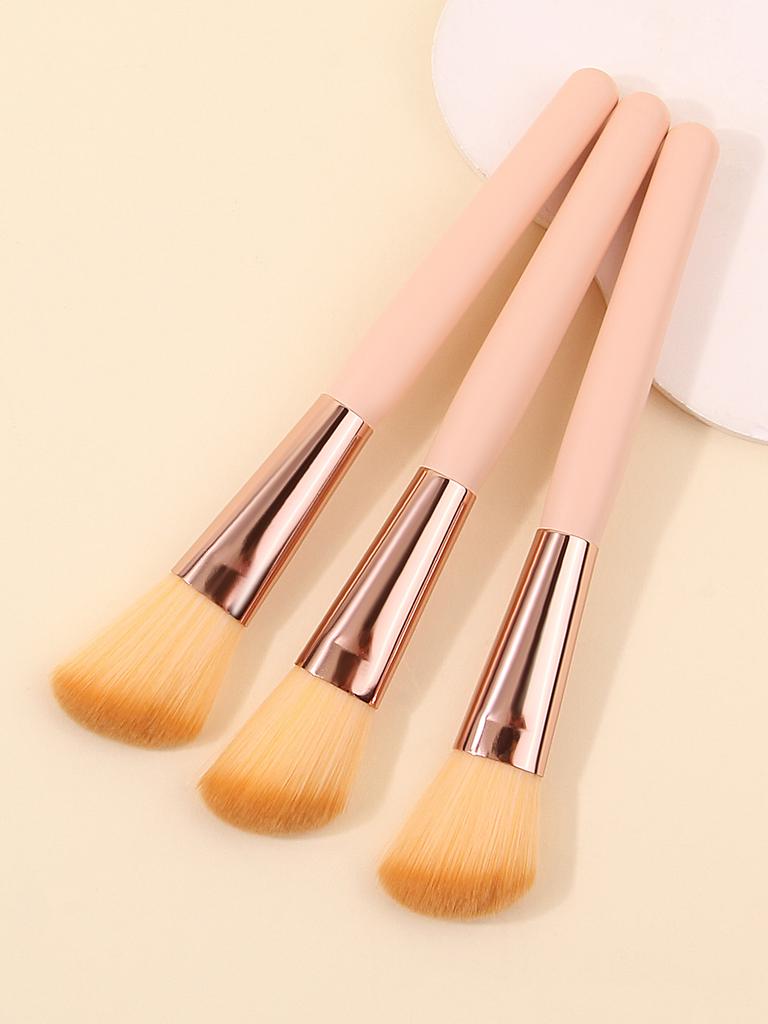 3pcs Portable Blush Brush, Conture Brush, Facial Soft Bristle Makeup Brush, a Multi-functional Makeup Tool for Beginners