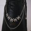 Hiphop Pants Jeans Chain Hollow Out Skull Trouser Chain Biker Heavy Thick Wallet Pocket Chain Body Jewelry for Girls