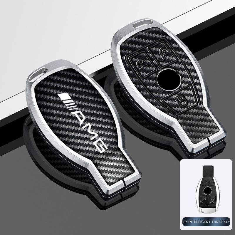AABCV1 Car Key Case Cover Accessories For Mercedes Benz A C E S G Class GLC CLE CLA GLB GLS W177 W205 X167 AMG W223 W206 C260 C300 S400