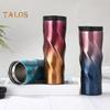 500ML Stainless Steel Thermal Cup Insulated Coffee Tumbler with Lid Spiral Design Vacuum Travel Mug for Hot Drinks Home Office Outdoor Travel