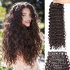Synthetic Long Curly Deep Wave Clip In Hair Extensions Heat Resistance Thick Deep Wave Clip In For Women Wear