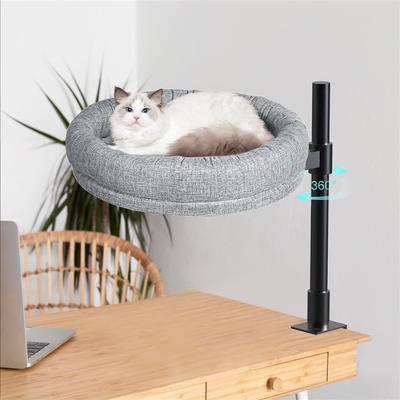 Прочная стальная кровать для кошек с гнездом из хлопчатобумажной ткани, грузоподъемность 15 кг, экономит место для домашних кошек
