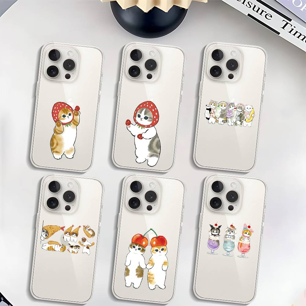 Чехол для телефона Милый M-Mofusands Для Samsung S26 S25 S24 S23 S22 S21 S20 Note20 Note10 Plus Ultra Lite Edge 5G Прозрачный Мягкий ТПУ Чехол