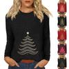 Women's Daily Casual Long Sleeve Christmas  Print O-neck Top