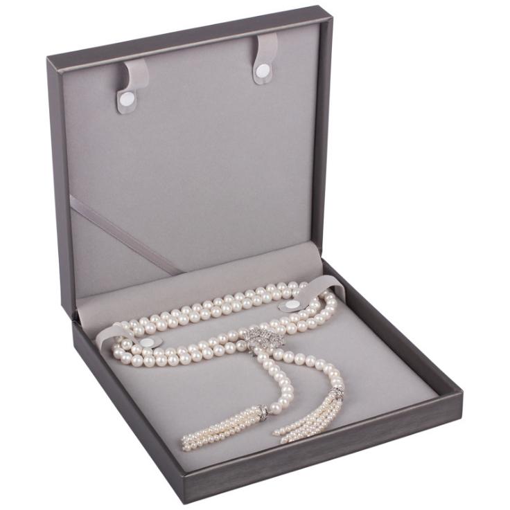 2025 Custom logo Leather Pu Jewelry Jewelry Necklace Package Mother Pearl Box