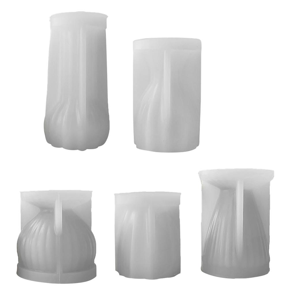 Epoxy Candlestick Silicone Mold Candle Base Mould Geometric Candle Holders Molds DIY Ornaments Home Decorations Mould