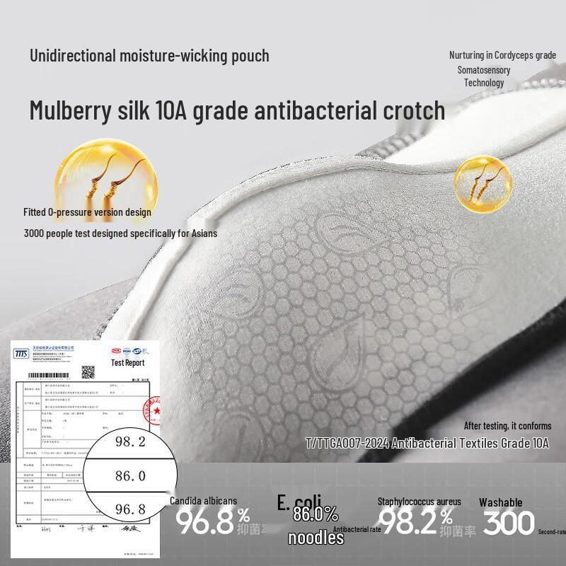 LANGSHA Мужские антибактериальные хлопковые боксеры-брифы с кордицепсом