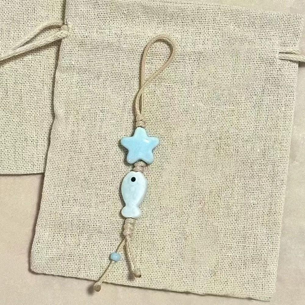 Pastel Colors Star Flower Phone Charm Bag Decoration Phone Lanyard  Telephone Accessories