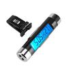 Clip On Truck Car LCD Thermometer Automotive Digital Backlight Clock Monitor Blue Backlight