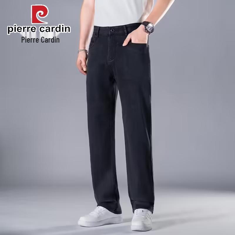 Pierre Cardin Мужские выстиранные джинсы прямого кроя