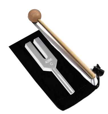 HappyHome Tuning Fork 4096 Гц Расслабляющий тюнер Деревянный молоточек Набор Очищение Исцеление