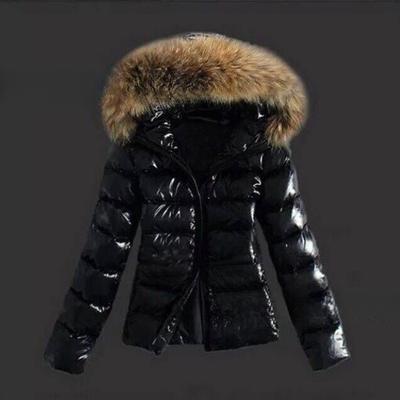 Женское модное пальто Женское глянцевое водонепроницаемое зимнее пальто с капюшоном