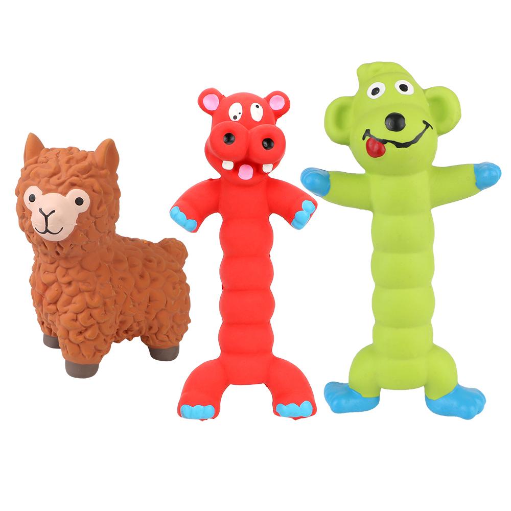 Игрушки для собак Щенок Игрушка для жевания Игрушка в форме животных из резины с пищащим звуком Собаки Кошки Товары для домашних животных Товары для животных