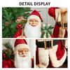 Рождественская фигурка Санты Стоящая фигура Санта-Клауса с мешком подарков и подарочной коробкой Рождественское украшение для праздничной вечеринки Домашний декор
