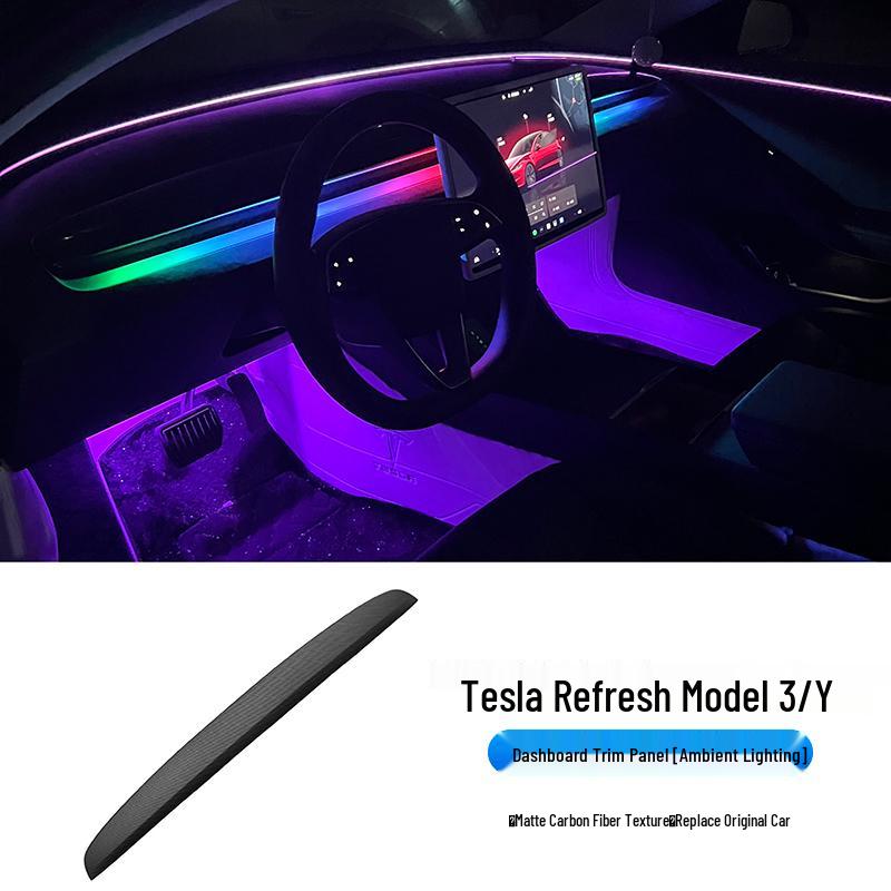Аксессуары для отделки центральной консоли с текстурой под карбон для Tesla Model Y/3