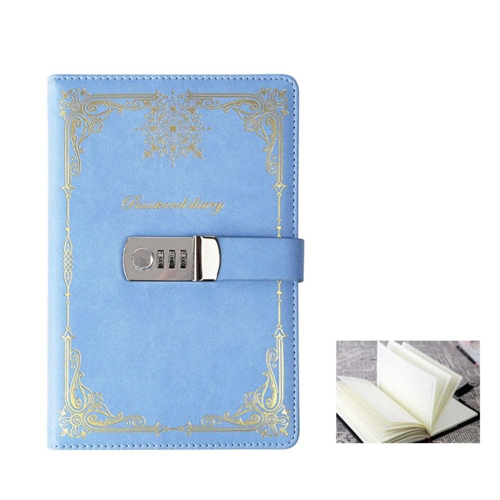 PU Leather Diary Writing Pads Hard Cover Lockable Secrets Journal Journal Notebook With Lock Work