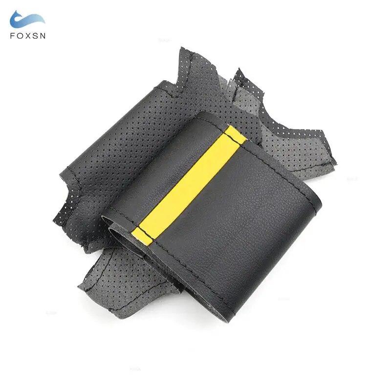 Braid Steering Wheel For Mini Hatchback Clubman Clubvan Convertible Coupe Roadster 3-Spoke Car Steering Wheel Leather Cover Trim