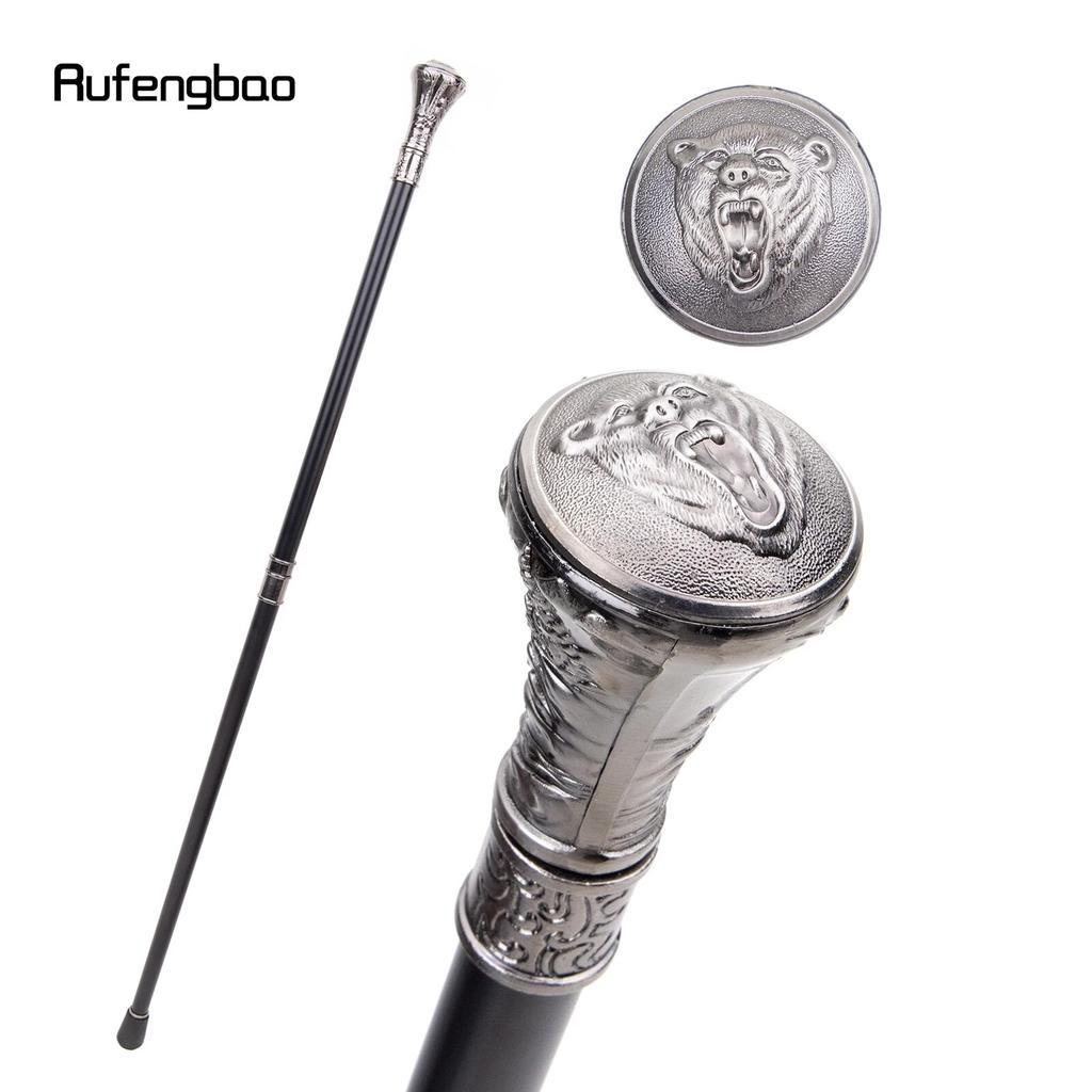Animals Bear Hawk Deer Wolf  Phoenix Totem Relief Walking Cane Fashion Walking Stick Gentleman Crosier Knob Walking Stick 93cm