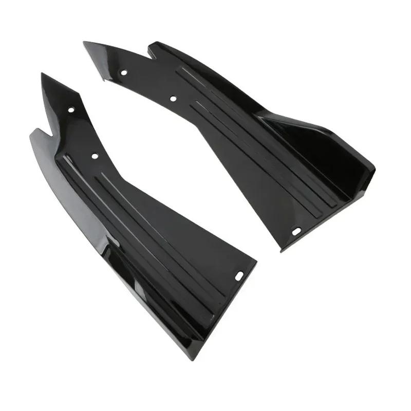 2pcs Car Rear Bumper Spoiler Lip Carbon Fiber Wing Trim Anti-crash Diffuser Side Skirt Wrap Angle Splitter For Lynk & Co 01