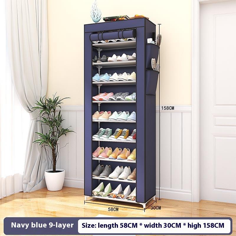 Multilayer Nonwoven Shoes Storage Cabinet Dust-proof Shoe Rack Storage Rack Space-saving Dustproof Shelf For Home Corridor