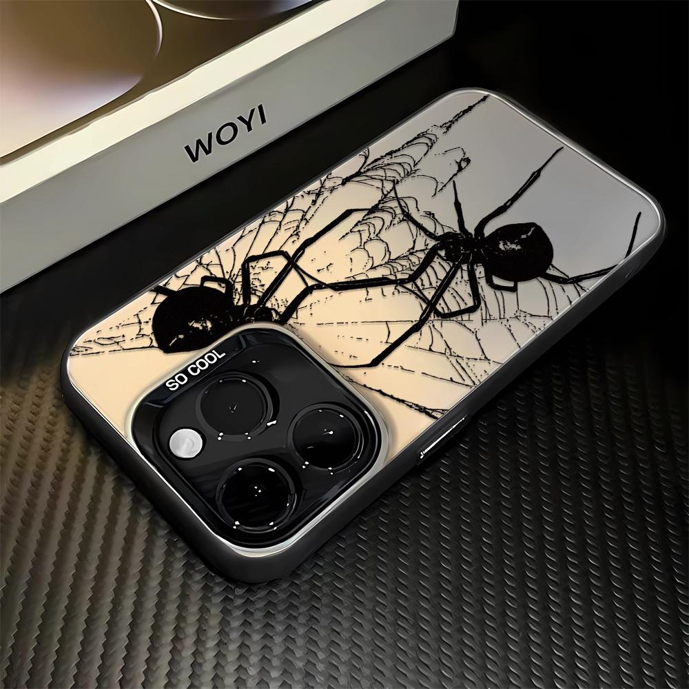 Чехлы для телефона «Пауки плетут паутину» для iPhone 16 14 15 Plus 11 12 13 17 Pro Max Чехол 16E 17 Air Ударопрочная Жесткая Крышка с Рисунком Fundas