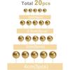 20 Pcs Mini Balloon Cake Topper Decorations with Gold Balls On Sticks - Cake Picks for Birthday, Wedding, and Party Decorations
