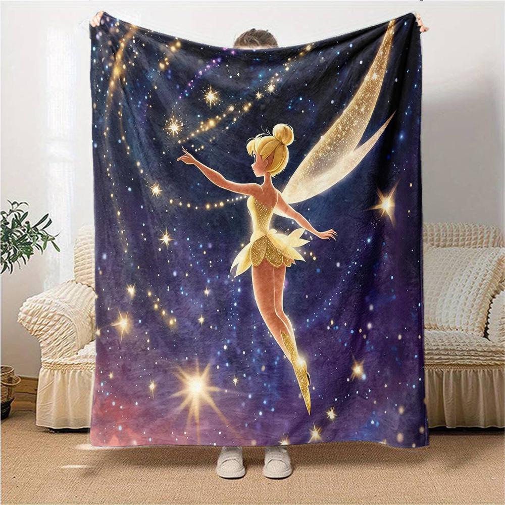 1Pc Elsa'S Snowflake Magic Blanket For Couch Bed Plush Cozy Fuzzy Blanket Super Soft Warm Blankets For Fall And Winter 091870
