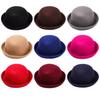 Fashion Vintage Women's Felt Hat Not Deformed Beanie Cap Floppy Bowler Beanie Cap Felt Hat Fedora Beret
