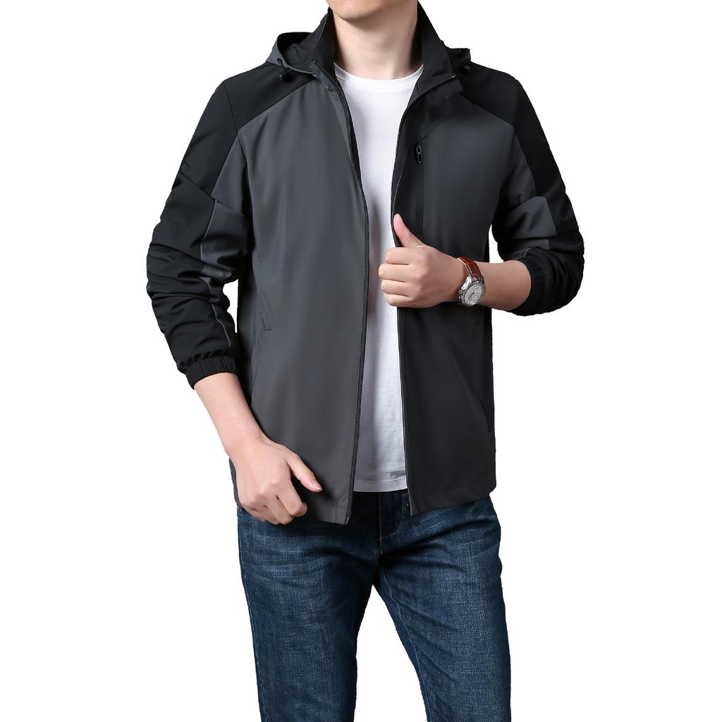 Hooded Casual Jacket Men's Thin Autumn Versatile Outdoor Sports Top Windproof Jacket