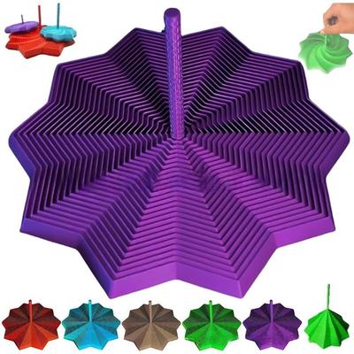 3D-печатная спиральная игрушка для снятия тревоги и стресса PLA Расширенная сенсорная фиджет-звезда с ручками Фрактальный фиджет Вращающийся